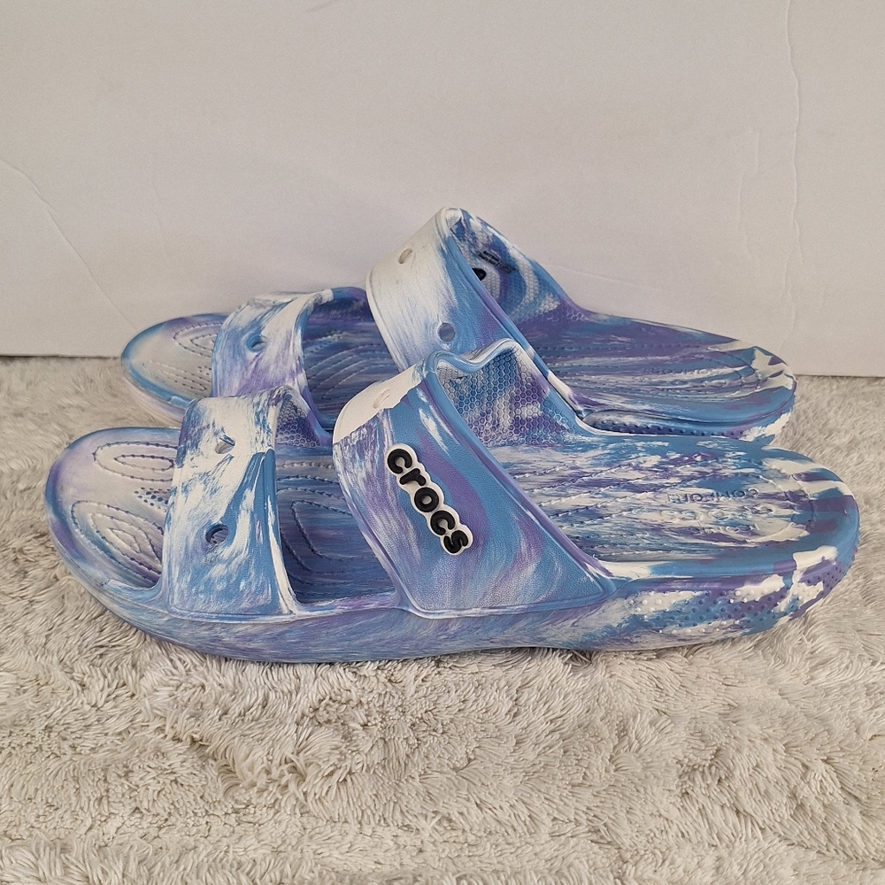 Crocs  Blue and White Sandals